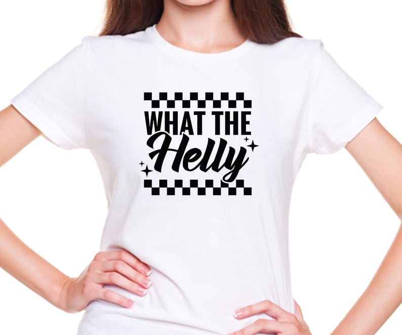What The Helly SVG, Cricut, Png, Svg, sublimering, trendig Rad PNG, sarkastisk humor, schackrutig PNG, trendig rolig grafisk t-shirt, sublimering. bild 5