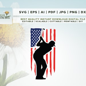 Golf Clubs Svg, Golf Ball Svg, Golf Vector, Golf Vector, Golf Cut Files, Golf Silhouette, USA svg, Cut File, Cricut, Png, Svg, sublimation