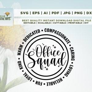 Office Squad SVG, leraar svg, leraar shirt svg, school svg, secretaris svg, school secretaris svg, terug naar school svg, Cricut, Png, Svg