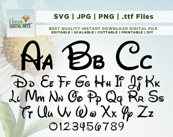 Cartoon Schrift SVG, Maus Schrift SVG, Maus Alphabet SVG, Buchstaben geschnitten Datei, ttf, svg, Png, druckbare Designdateien