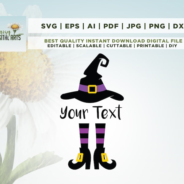 Witch Monogram SVG, Halloween Monogram, Cricut, Png, Svg, sublimation, Halloween Svg, Witch name, Witch Feet SVG, Witch Hat Svg, Cut File