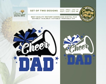 Cheer Dad Svg, Cheer Png, Dad Cheerleading Shirt Svg, Cheer Dad Shirt Svg, Cricut, Cheer Dad Gift Svg, Cheerleader Png, sublimation, Pom SVG
