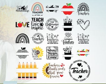 Teacher Sublimation Bundle, Teacher Shirt Png Bundle, Boho Teacher Svg Png Bundle, Teacher Png Bundle, Teacher Appreciation Bundle, Teacher