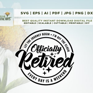 Svg à la retraite, svg officiellement à la retraite, svg à la retraite, svg cadeau de retraite, Badge svg, Pas mon problème, Retraite, Cricut, Png, Svg, sublimation