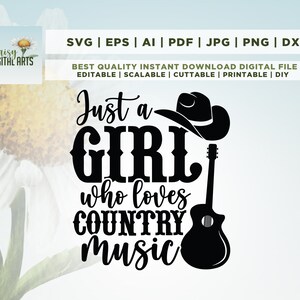 Country Music Svg, Country Girl, Funny Southern, Country Music Gift, Country Music, Cricut, Png, Svg, sublimação, silhueta, camafeu