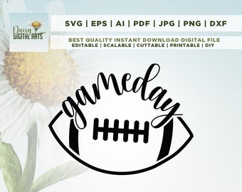 Football svg, Stitches, Game day, Football, drawing, SVG cut file for shirt, Silhouette Cameo, Cricut, Commercial Use Digital Design, SVG,