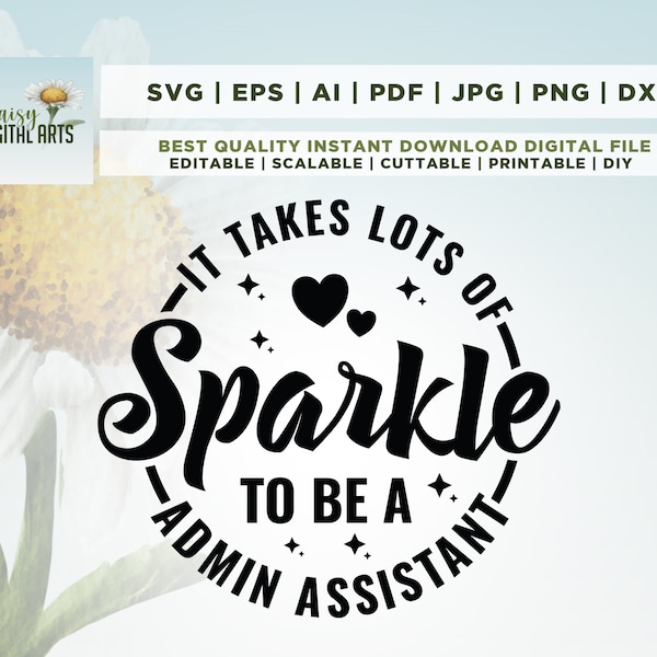 It takes a lot of sparkle to be an admin assistant etsy