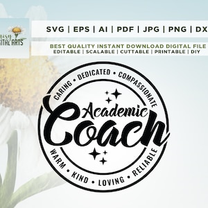 Academic coach svg, Instructional coach svg, elementary school, high school, academic tutor mentor, ic, appreciation, instructional staff