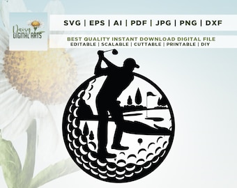 Silueta de golfista, Golfing Svg, Golfing Bundle Svg, Golf club Png, Golf Svg, Golf Ball Svg, Golf monogram Svg, Golf player Svg, cricut