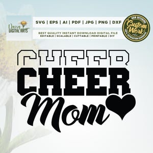 Cheer Mom SVG, Cheerleader Svg, Cricut, Png, Svg, sublimation, Silhouette, Team Spirit Svg, Cheer Mom Svg, Cheer Life, Cheerleader Mom Svg