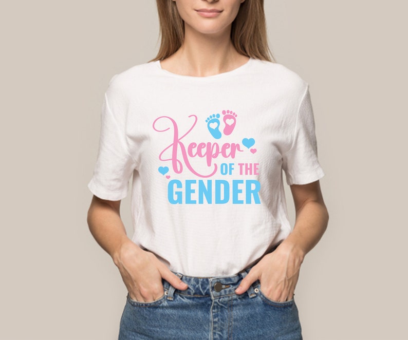 Keeper of the Gender Svg Funny Gender Reveal Shirt Iron on Etsy