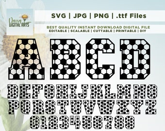 SOCCER SVG , Soccer Font Svg , Football Font Svg , Soccer Alphabet ...