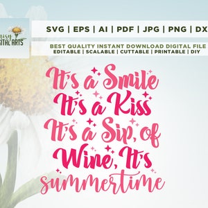 C'est Summertime Country Song Design SVG, PNG, sublimation, Cricut, Png, Svg, Téléchargement numérique, silhouette, couper fichier, été, sublimation