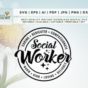 Assistente social svg, serviço social svg, ideia de presente de serviços sociais svg, amor serviço social, presente de assistente social svg, Cricut, Png, assistente social
