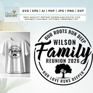 Family Reunion 2026 SVG, Our Roots Run Deep, Family Tree (Digital Download)