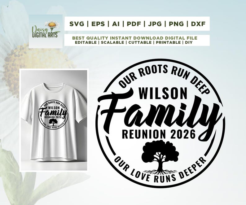 Family Reunion 2026 SVG, Our Roots Run Deep, Family Tree (Digital Download) image 1
