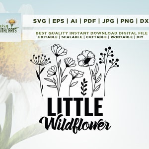 Little Wildflower svg, Neugeborenen svg, Baby Girl Onesie svg, Säugling svg, Baby Strampelanzug svg, Cricut, Png, svg, Baby Mädchen svg, Wildblumen svg, neu