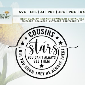 Los primos son como estrellas, primos SVG, cita de primo SVG, regalo de primos Svg, camiseta de primos SVG, amistad, hermanos, Cricut, Svg, sublimación