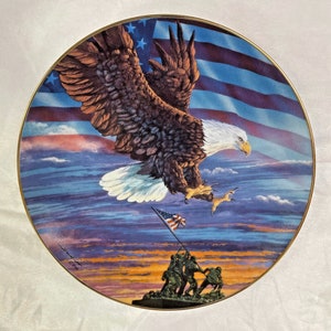 Collector Plates - Premier Edition by Don Patterson ~ 8&quot; - &quot;Home of the Brave&quot;