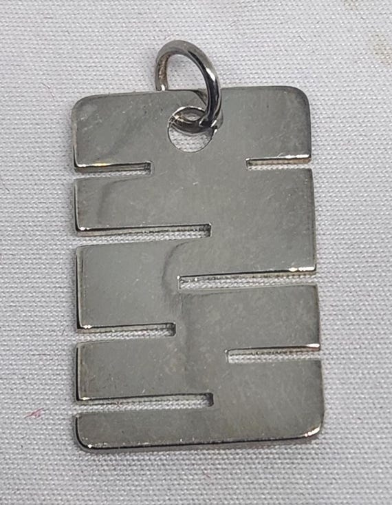 Sterling Silver Modern Rectangle Pendant