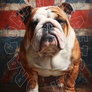 British Bulldog 2 Decoupage Rice Paper. Most Designs Available In Sizes A1, A2, A3, A4 & A5. https://dragonflycrafts.uk/ for more designs