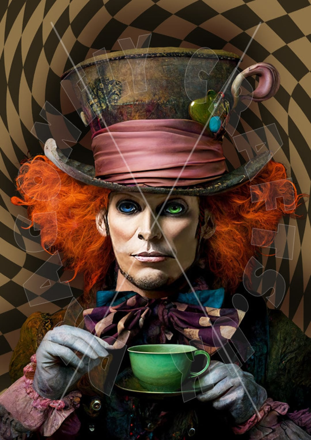 Curios Mad Hatter Decoupage 30gsm Rice Paper - Etsy UK