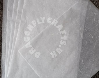 5 Sheets A4 Printable .  Quality Mulberry Rice Paper. https://dragonflycrafts.uk/