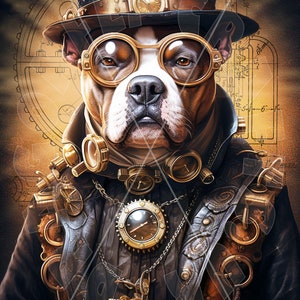 Steampunk Staffie Rice Paper. https://dragonflycrafts.uk/