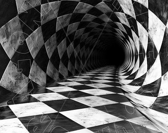 Checkerboard Tunnel 2 Background Decoupage Rice Paper. https://dragonflycrafts.uk/