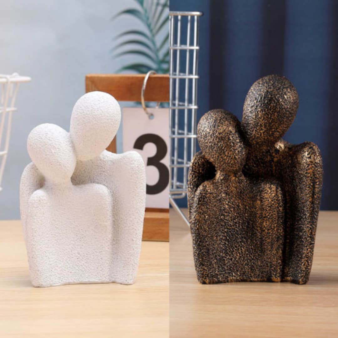 Embracing Couple Sculpture Couple Statue Modern Home - Etsy
