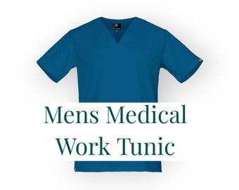 Chemise tunique de travail médical pour hommes pour professionnels de la santé - Médecins Infirmières Dentistes Vétérinaires - Vêtements de travail pour hôpitaux