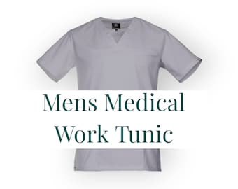 Tunique de travail pour homme - Blouse médicale pour professionnels de la santé - Vêtements de travail hospitaliers pour médecins, infirmières, dentistes et vétérinaires