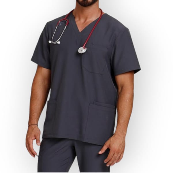 Mens Work Tunic for Medical Workers Medical Gown for Healthcare Professionals Doctors Nurses Dentists and Veterinarians Hospital Workwear