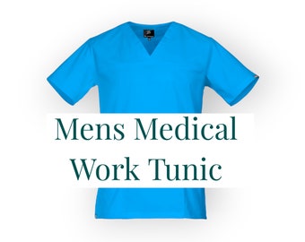 Tunique de travail médical pour homme - Uniforme d'hôpital pour médecins, infirmières et vétérinaires - Blouse pour professionnels de la santé