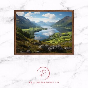 Printable Scottish Highlands Art, Downloadable Digital Wall Art