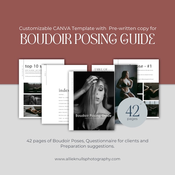 Ebook - Guide de pose boudoir / Photographie de boudoir / Photographie sombre et de mauvaise humeur