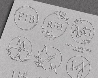 Chose Your Wedding Embosser, Personalized Wedding Embosser Stamp, Wedding Stamp, Custom Embosser, Monogram Embosser, Couple Name Embosser