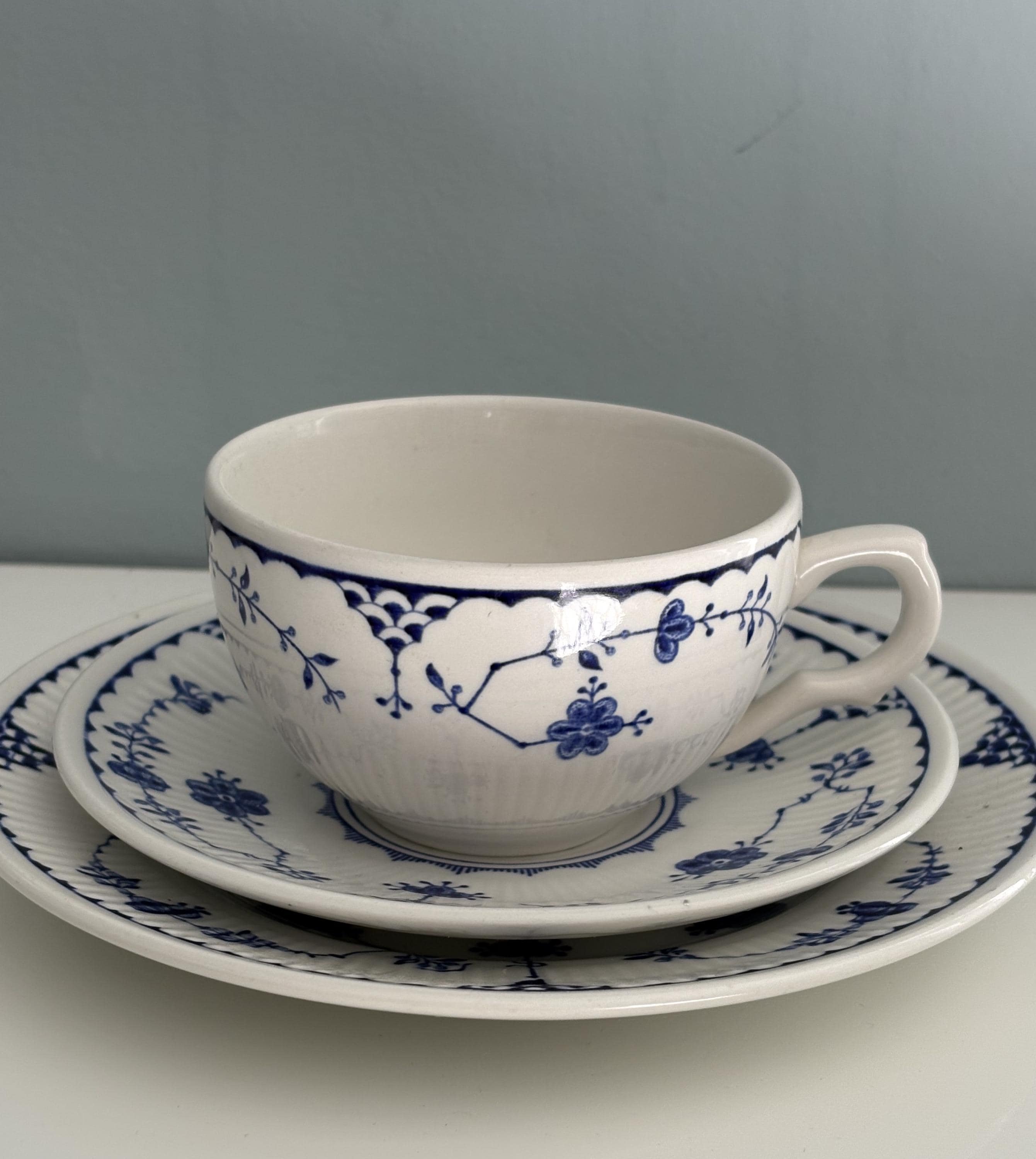 MARSELIS / Denmark型番2636ブルー花文様プレート デンマーク アルミニア マルセリス ブルーボウル No 2636