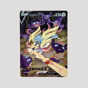 Zacian V Plastic Black UV Printed Pokemon Card