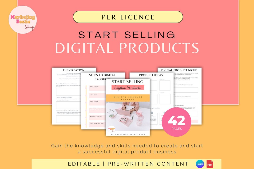 PLR Licence, Start Selling DIGITAL PRODUCTS, Commercial Use, Small ...