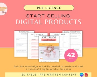 PLR-Lizenz, Beginnen Sie mit dem Verkauf DIGITALER PRODUKTE, kommerzielle Nutzung, Arbeitsmappe für kleine Unternehmen, Etsy-Verkäufer, Verkaufen auf Etsy, Master Resell-Recht