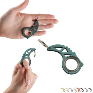Keychain Fidget Spinner Karambit – 3D Printed with Steel Ball Bearing, Blunt No Blade, 6.5 cm EDC Finger Spinner Key Ring