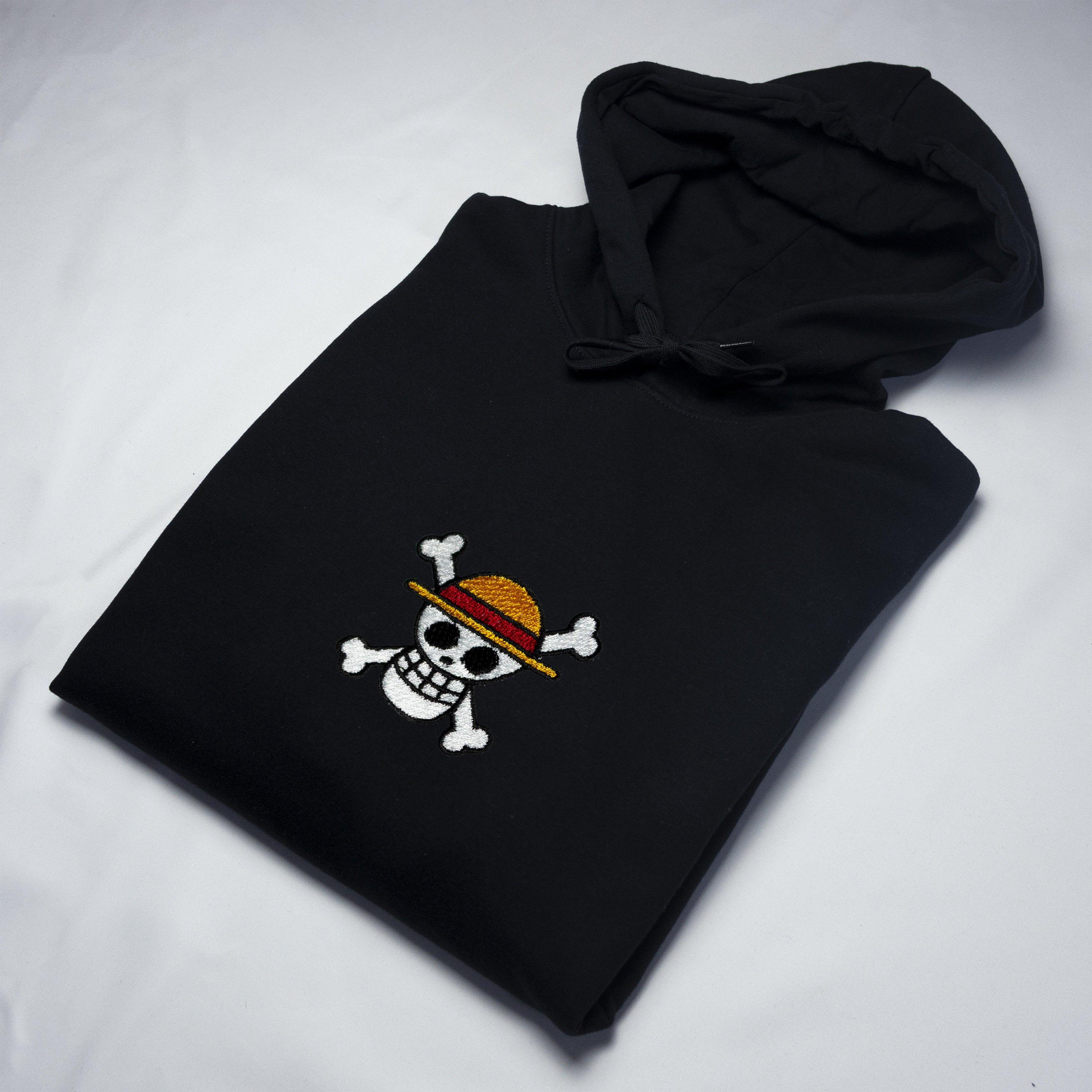 Unisex Embroidered Cotton Hoodie Black White Gray Beige One