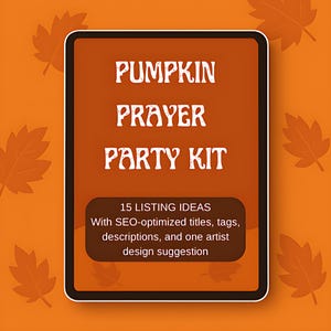 Idéer för pumpabönsfestkit: Utskrivbar guide och SEO till Etsy Shop