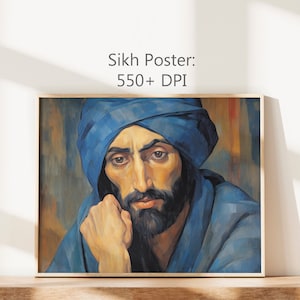 Turban in Twilight | 550+ DPI Poster | Religious Art | Sikh Art | Sikh Gifts | Sikh Wall Art