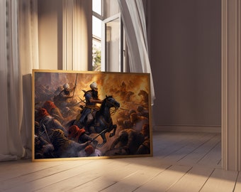 The Battle of Chamkaur | Poster | Sikh Art Wall Decor Sikh Wall Art Printable Sikh Poster Sikh Gift Sikh Warrior Wall Art