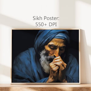 Renaissance Reflection | 550+ DPI Poster | Religious Art | Sikh Art | Sikh Gifts | Sikh Wall Art