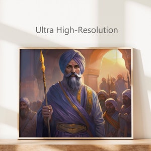 Guardians of Temporal and Spiritual | 550+ DPI Poster | Unframed Sikh Wall Art | Sikh Gift | Wall Decor | Religious Art