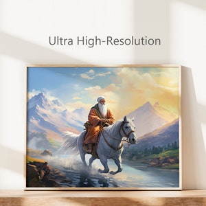 Majestic Udasis | 550+ DPI Poster | Unframed Sikh Wall Art | Sikh Gift | Wall Decor | Religious Art