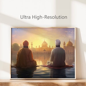 The Golden Temple Construction | 550+ DPI Poster | Unframed Sikh Wall Art | Sikh Gift | Wall Decor | Religious Art